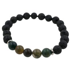 Pulsera de Lava con mineral - AGATA INDIA