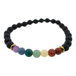 Pulseta 7 Chakras con minerales y lava