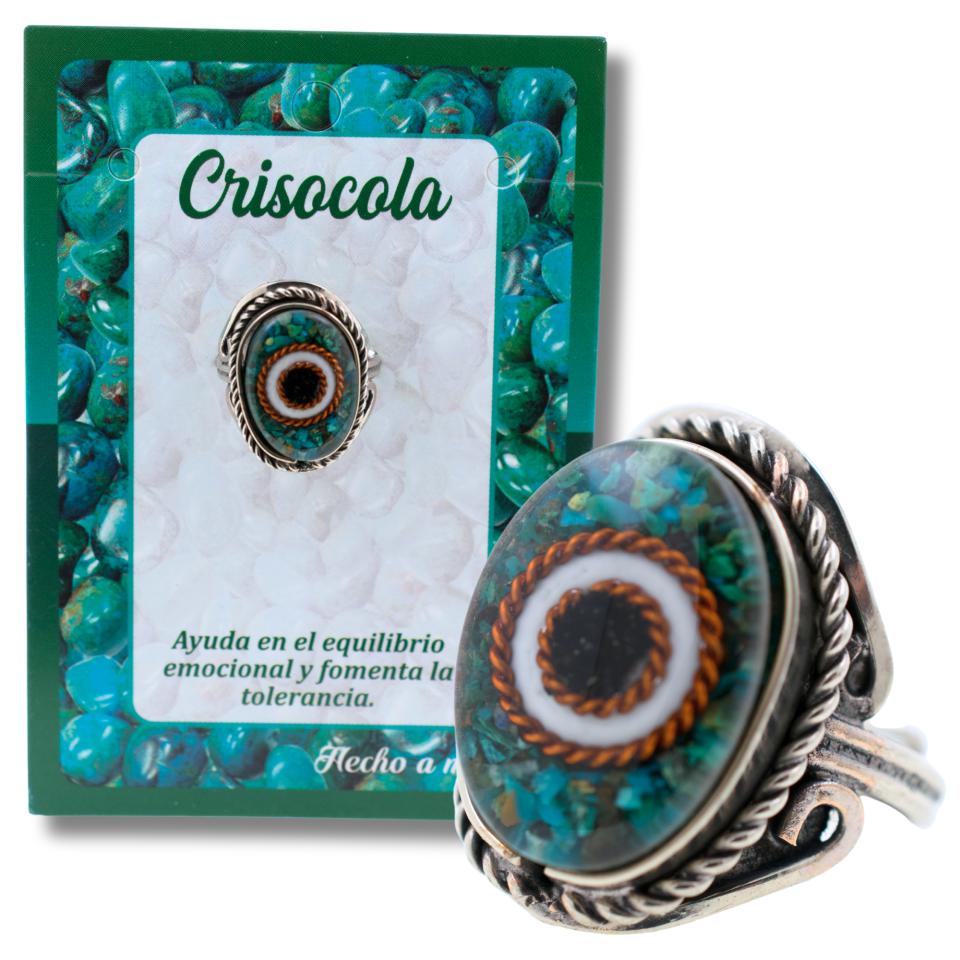 Anillo Alpaca Ojo CRISOCOLA REF 6