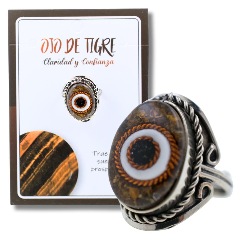 Anillo Alpaca Ojo OJO DE TIGRE REF 6