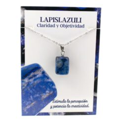 Colgante Acero Mineral de Lapislazuli REF 3