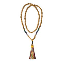 Japa Mala Madera 8mm Siete Chakras REF 9