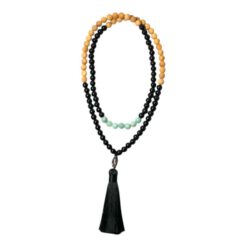 Japa Mala Negro 8mm Amazonita REF 9