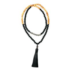 Japa Mala Negro 8mm Labradorita REF 9