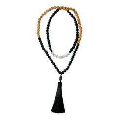 Japa Mala Negro 8mm Selenita REF 9