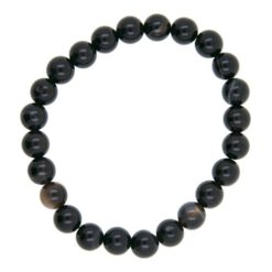 PULSERA MINERAL AGATA NEGRA 6MM REF  5