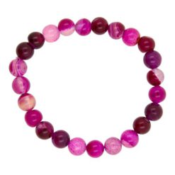 PULSERA MINERAL AGATA ROSA 4MM REF  5