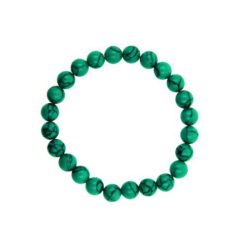 PULSERA MINERAL HOWLITE VERDE 4MM REF  3