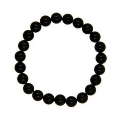 PULSERA MINERAL OBSIDIANA 6MM REF  5