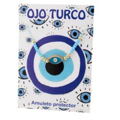 Pulsera Hilo Ajustable Celeste OJO TURCO - REF  2