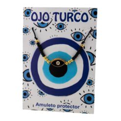 Pulsera Hilo Ajustable Negro OJO TURCO - REF  2