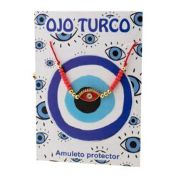 Pulsera Hilo Ajustable Rojo OJO TURCO - REF  2