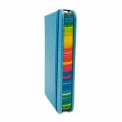 Libreta de bolsillo corrugado - Celeste REF 075