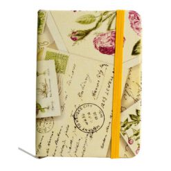 Libreta vintage de Bolsillo Elástico Amarillo