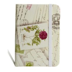Libreta vintage de Bolsillo Elástico Blanco REF075