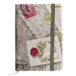 Libreta vintage de Bolsillo Elástico Gris