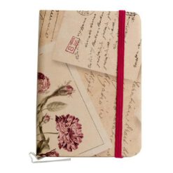 Libreta vintage de Bolsillo Elástico Rosa REF 075