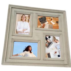 Marco madera Color Claro 4 Fotos 10x15cm REF 500