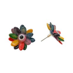 Pendientes bisuteria FLOR multicolor REF 2