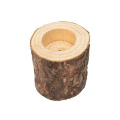 Portavela tronco madera REF 120