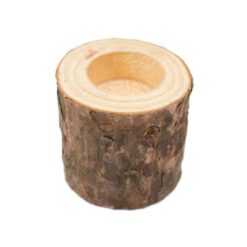 Portavela tronco madera REF 120