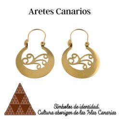 Arete Canario Acero DORADO PEQUEÑO LISO - REF 6