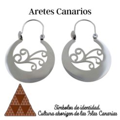 Arete Canario Acero Plateado GRANDE LISO - REF 6