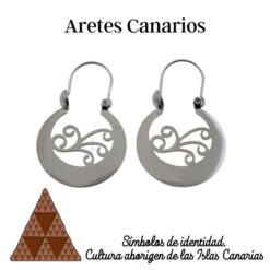 Arete Canario Acero Plateado PEQUEÑO LISO - REF 5