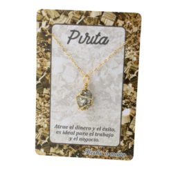 Colgante Acero Mineral Bruto alambre - PIRITA