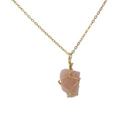 Colgante Acero Mineral Bruto alambre - RODOCROSITA