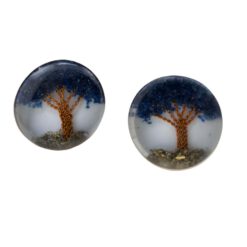 Pendiente Pequeño Árbol de la Vida - ÁGATA AZUL