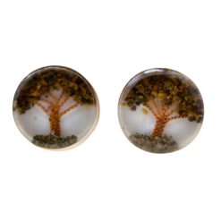 Pendiente Pequeño Árbol de la Vida - OJO DE TIGRE