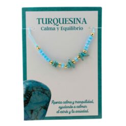 Pulsera Hilo Mineral Chip TURQUESINA MOD  2 REF 3