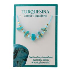 Pulsera Hilo Mineral Chip TURQUESINA REF 3