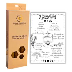 Vela bujía Miel 20cms  Pack 3 Pcs  – DULCE CANDELA