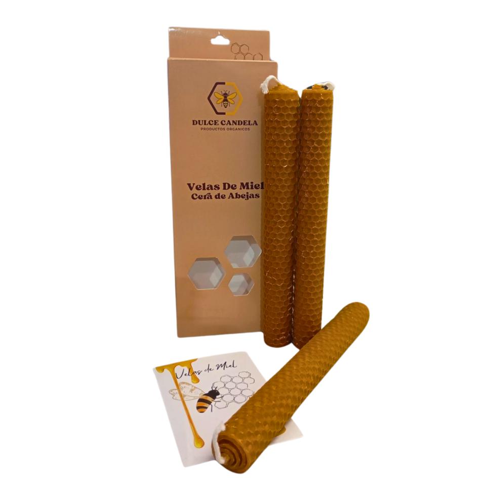 Vela bujía Miel 20cms Pack 3 Pcs – DULCE CANDELA