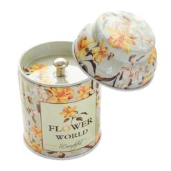 Bote lata con tapa pequeña - Flower World
