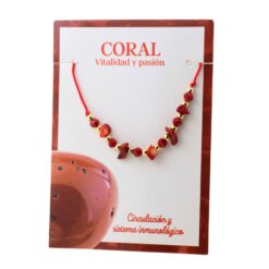 Pulsera Hilo Mineral Chip CORAL REF 3