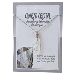 Colgante Mineral Bruto alambre – CUARZO CRISTAL 5
