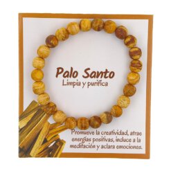 Pulsera bolas irregulares PALO SANTO REF  7