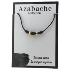 Pulsera mineral hilo negro 2 nudos AZABACHE REF  6
