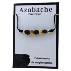 Pulsera mineral hilo negro AZABACHE PALO SANTO 6