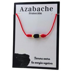 Pulsera mineral hilo rojo 2 nudos AZABACHE REF  6