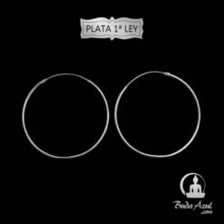 Pendientes Plata de Ley 925 aros 4,5 cm 3.90