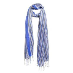 Fular rayas azul