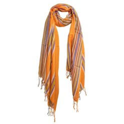 Fular rayas naranja