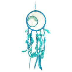 ATRAPASUEÑOS ARBOL EN CIRCULO 16CM AZUL