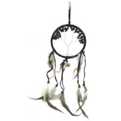 ATRAPASUEÑOS ARBOL DE LA VIDA 11CM NEGRO