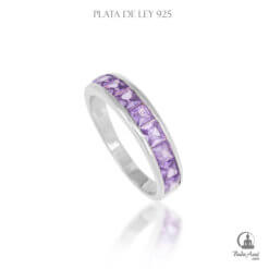 Anillo Plata de Ley 925 PIEDRAS GRANATE 7.65