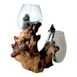 Alternative view of CRISTAL SOBRE MADERA DOBLE REF 9